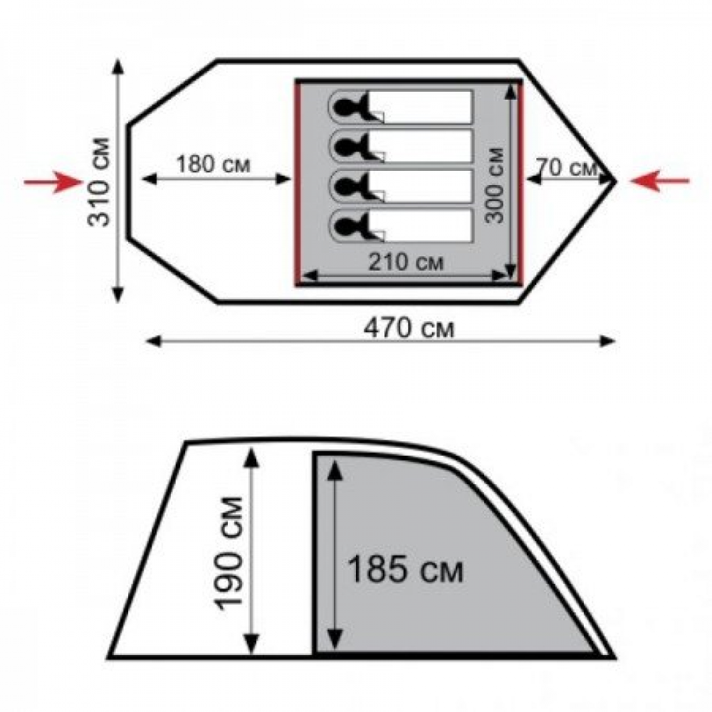 Намет Tramp Baltic Wave 5 v2, TRT-079