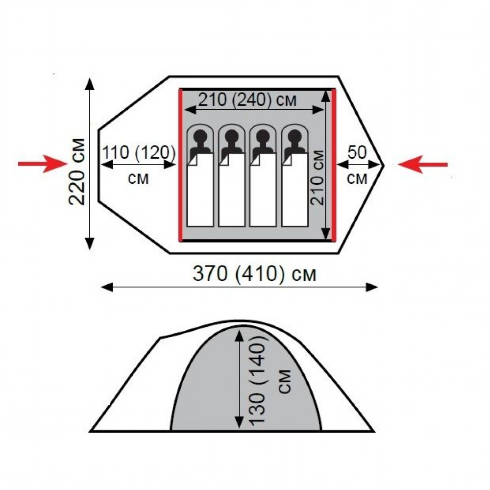 Палатка Tramp Lair 4 v2 TRT-040