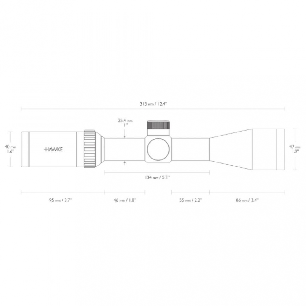 Прицел Hawke Vantage IR 3-9х40 сетка 22 LR HV, подсветка 1“