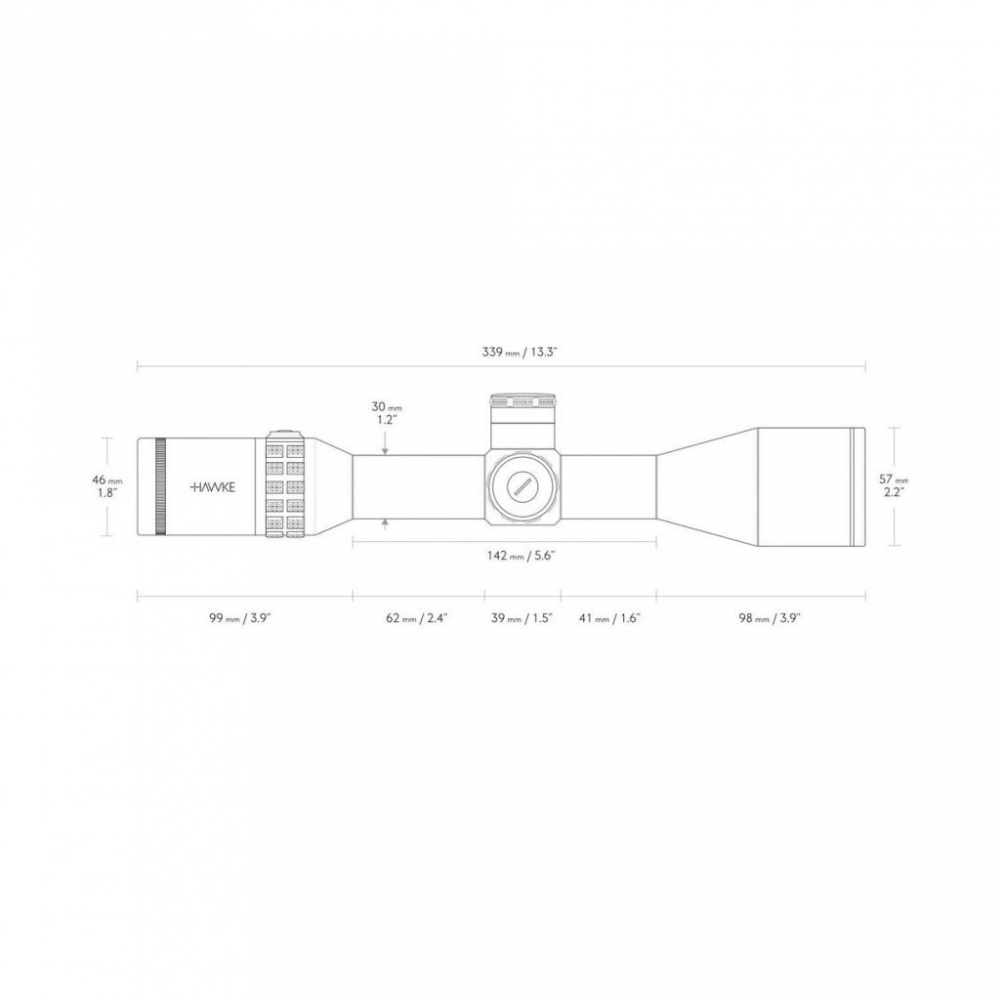 Прицел Hawke SideWinder 4-16х50 SF FFP корпус 30 мм сетка Half Mil с подсветкой