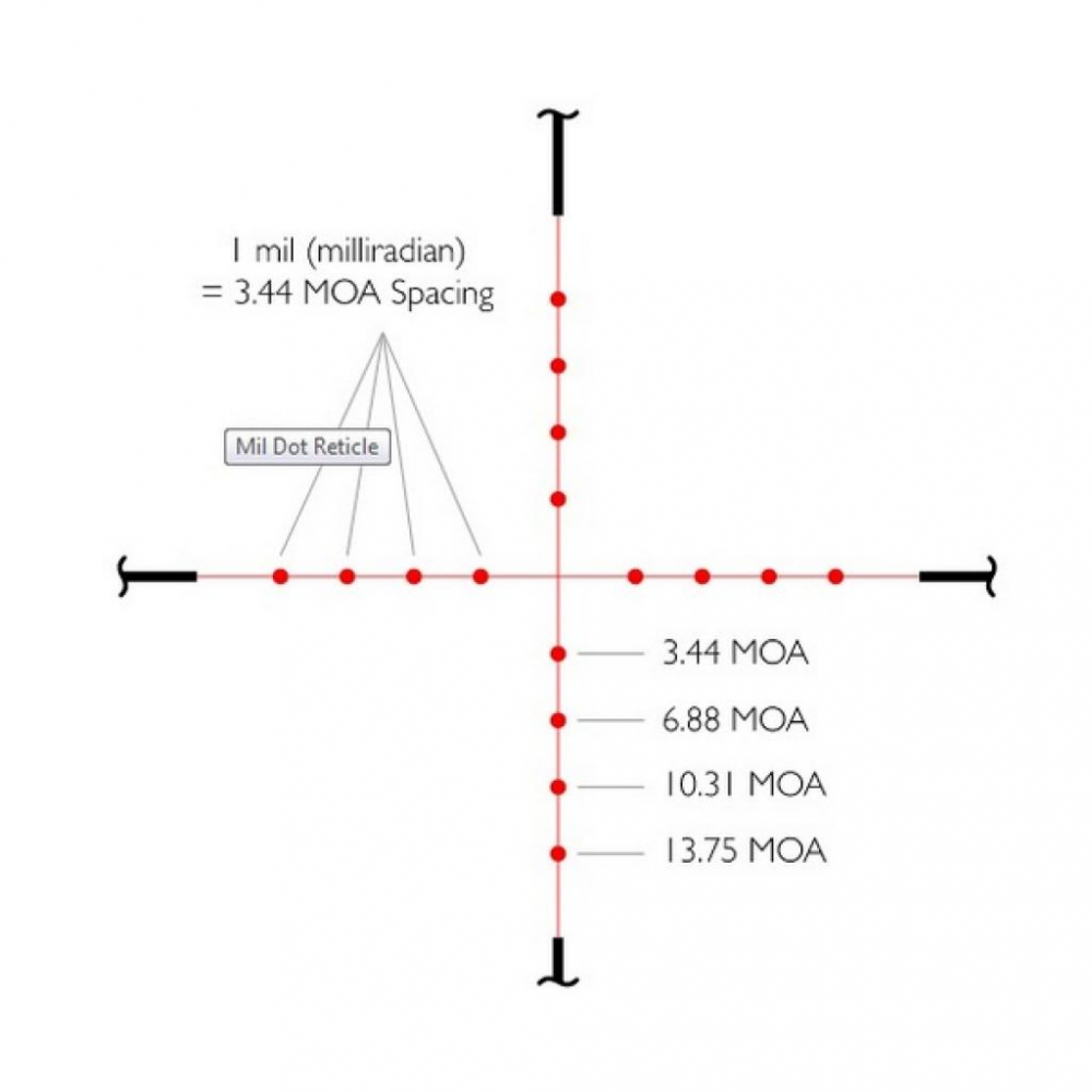 Прицел Hawke Vantage IR AO 3-9х50 сетка Mil Dot с подсветкой 1“