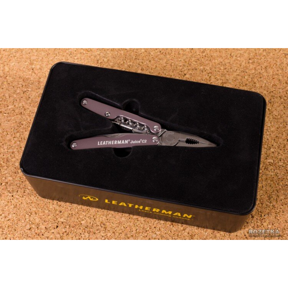 70108192N Набір LEATHERMAN Juice C2 Storm Gray, шкір. чохол, подар коробка