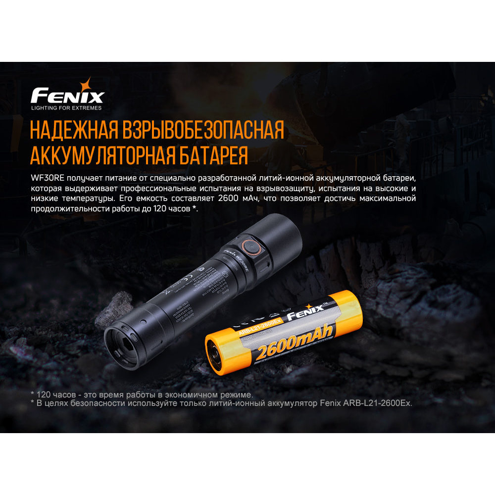 Ліхтар ручний вибухобезпечний Fenix WF30RE