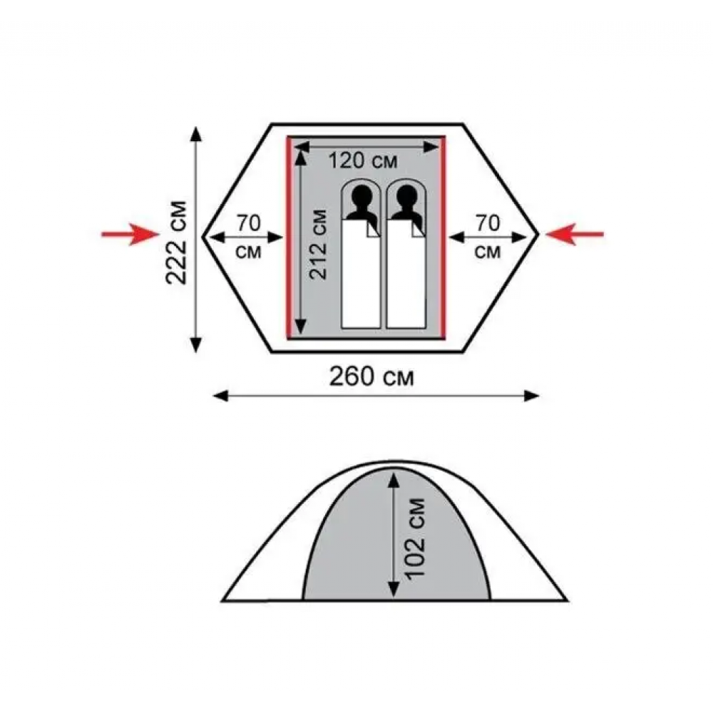 Палатка Tramp Sarma v2 зеленая TRT-030