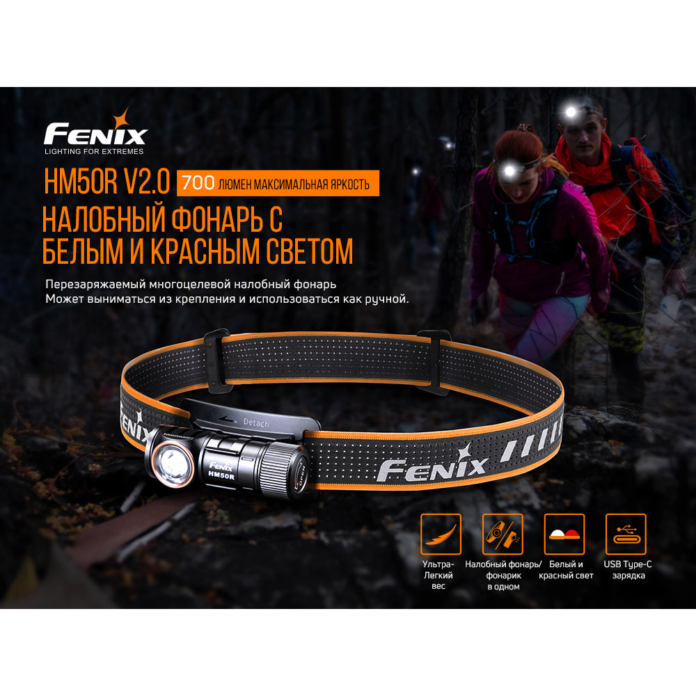 Ліхтар налобний Fenix HM50R V2.0