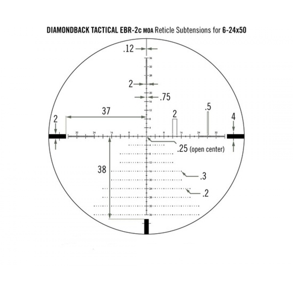 Приціл оптичний Vortex Diamondback Tactical FFP 6-24x50 EBR-2C MOA (DBK-10028)