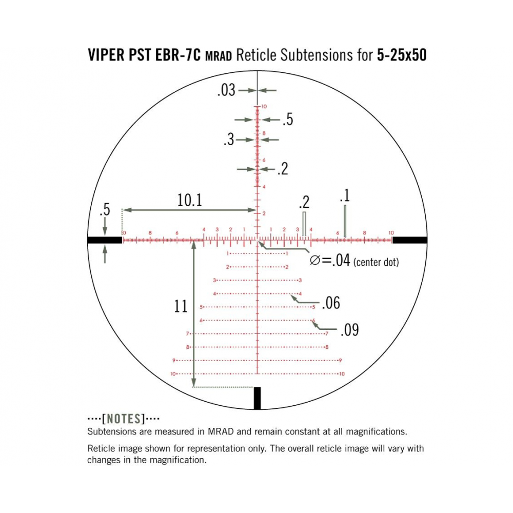 Приціл оптичний Vortex Viper PST Gen II 5-25x50 FFP EBR-7C MRAD (PST-5259)