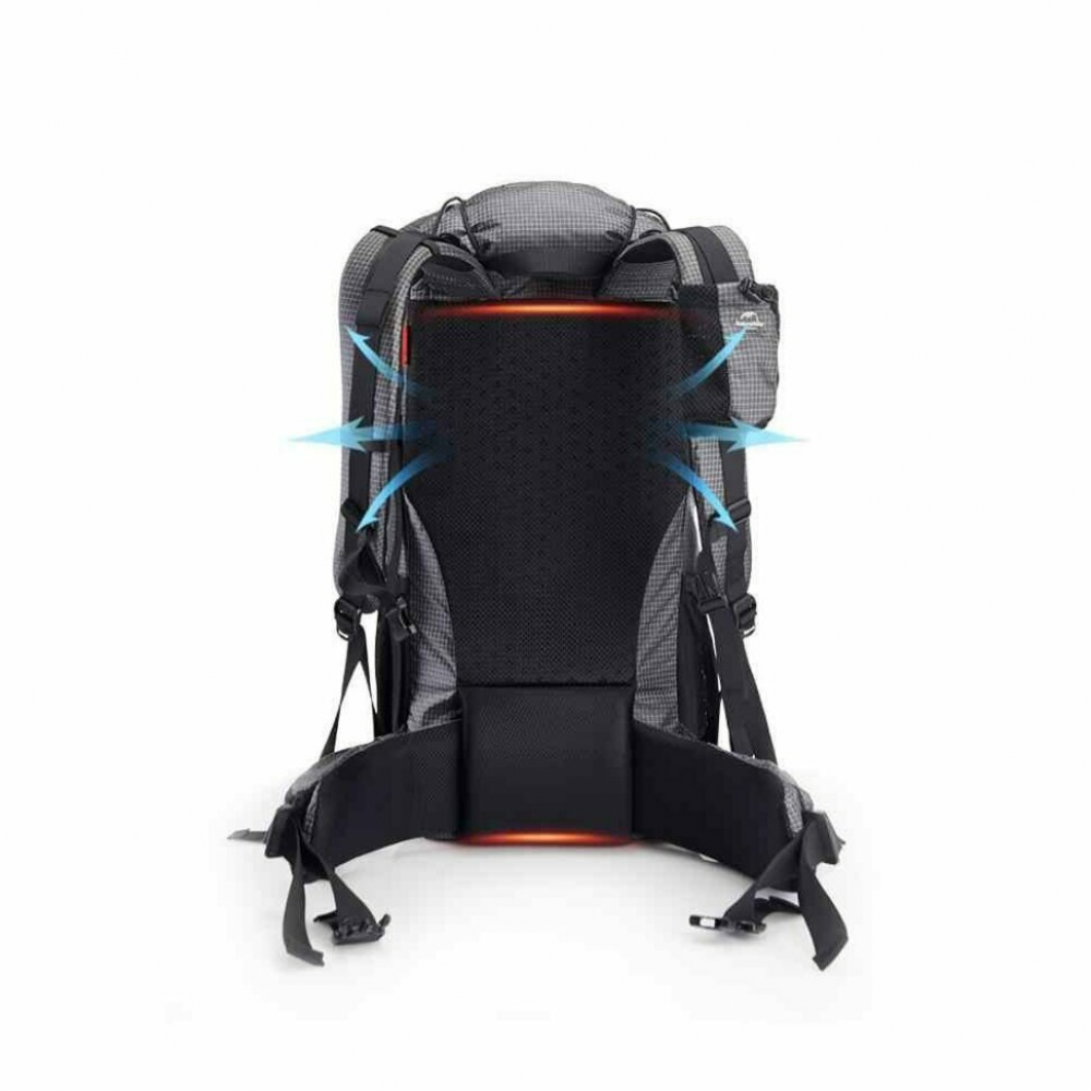 Рюкзак туристичний Naturehike Rock NH20BB113, 40+5 л, чорний