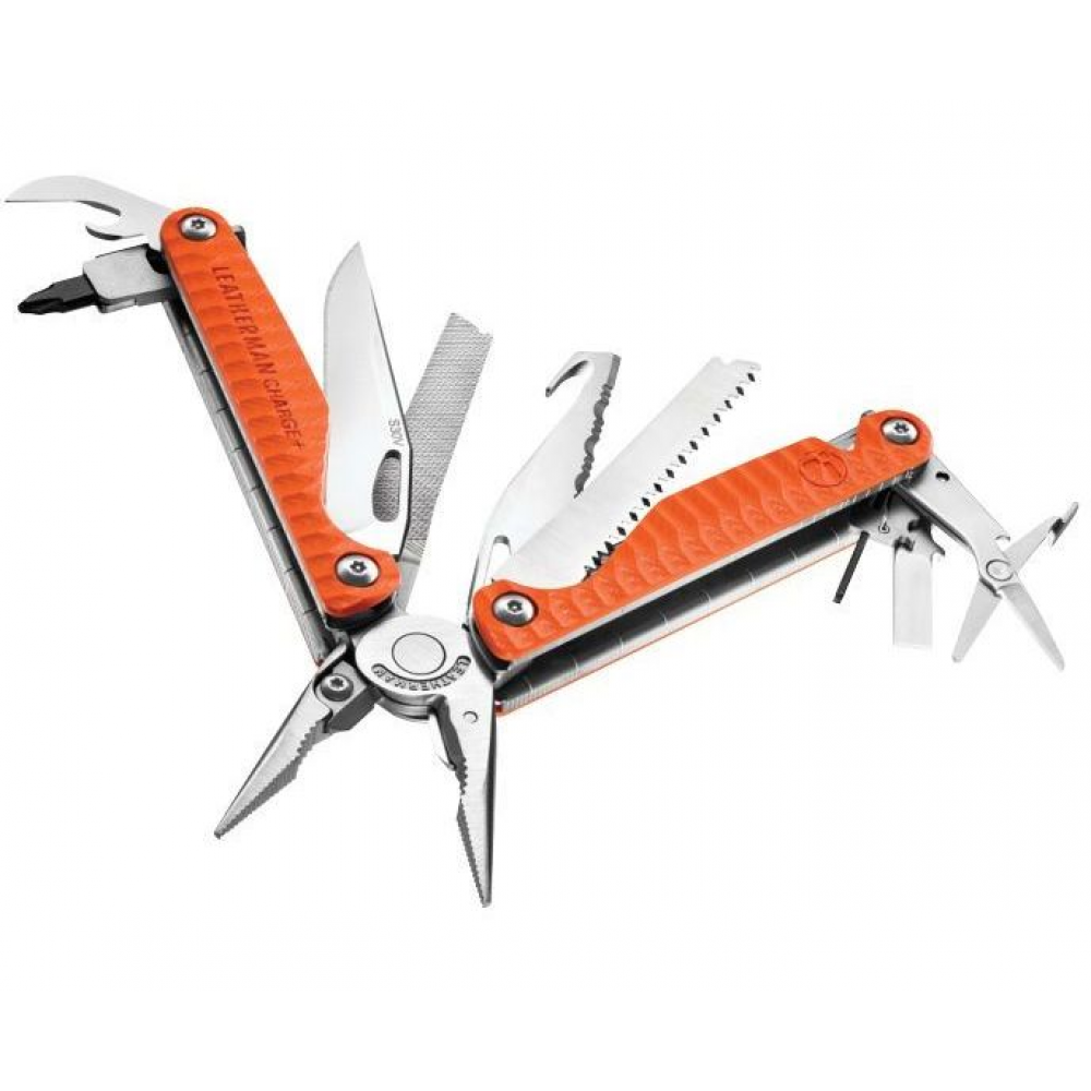 Мультиінструмент Leatherman CHARGE PLUS ORANGE, синтетичний чохол, карт. кор., метрич. біти