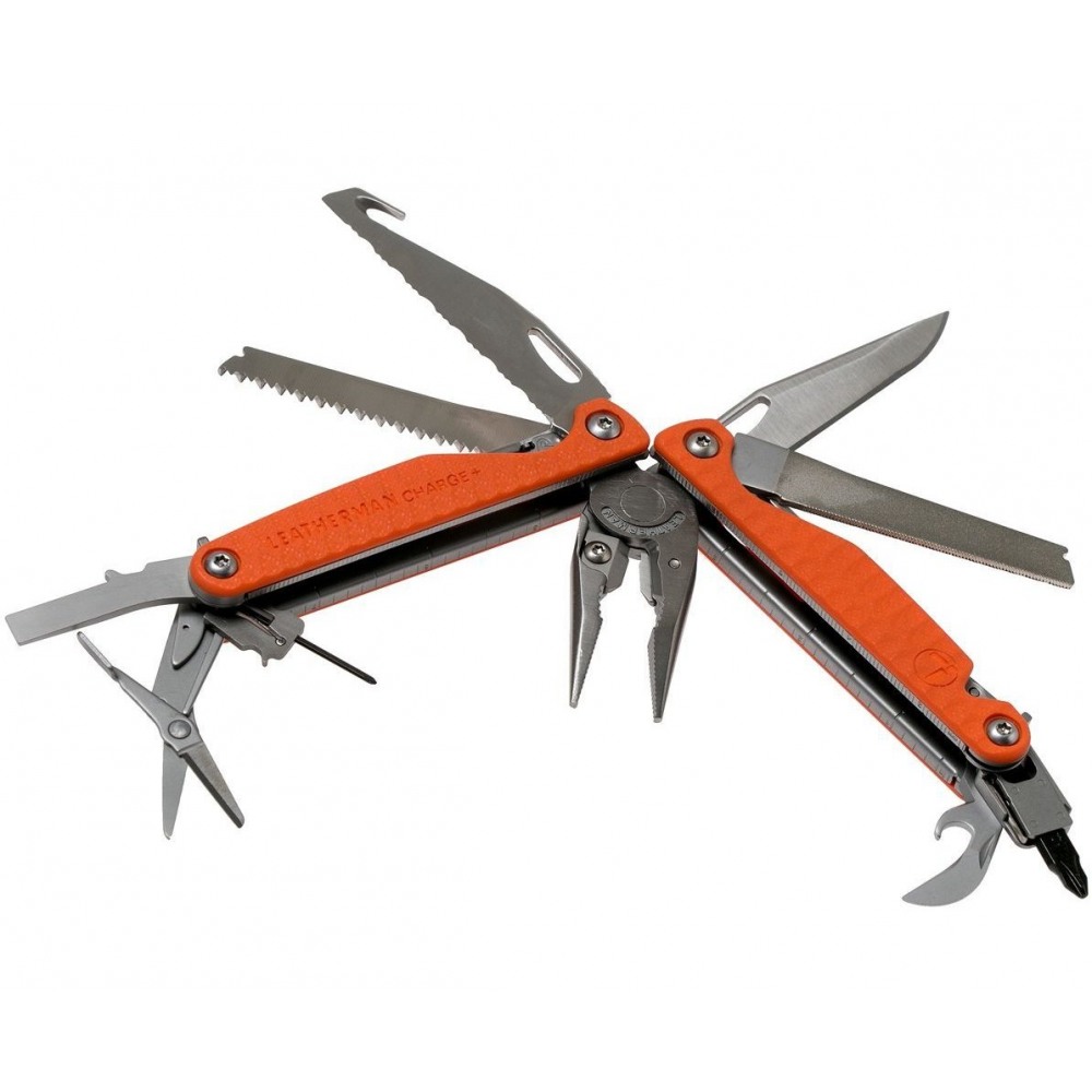 Мультиінструмент Leatherman CHARGE PLUS ORANGE, синтетичний чохол, карт. кор., метрич. біти