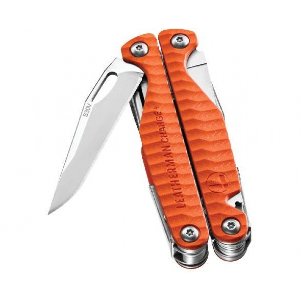 Мультиінструмент Leatherman CHARGE PLUS ORANGE, синтетичний чохол, карт. кор., метрич. біти