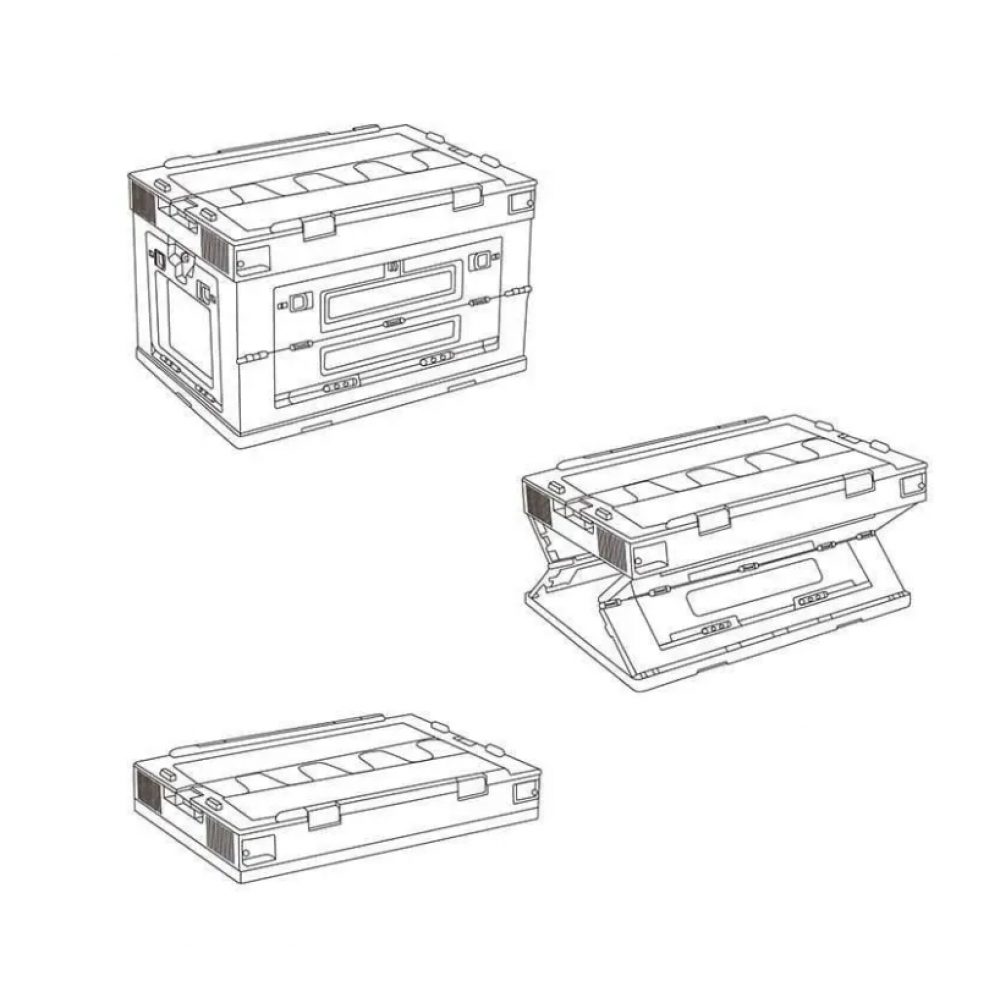 Складний контейнер Naturehike PP box NH20SJ036 25 л, сірий