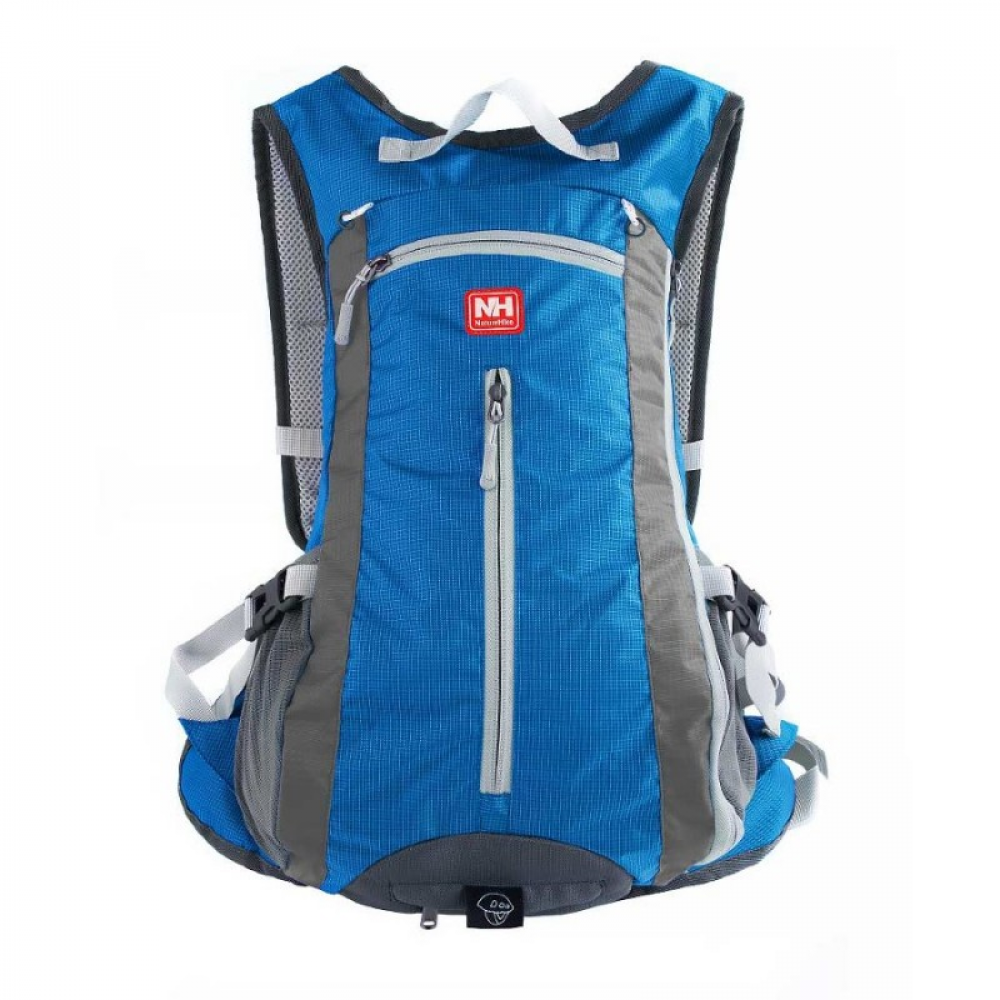 Велорюкзак з чохлом для шолома Naturehike 15 л sky blue NH15C001-B, блакитний