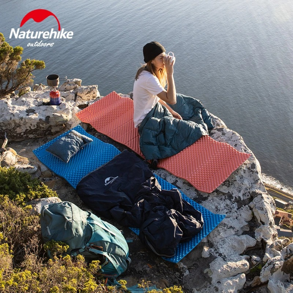 Килимок складний IXPE Naturehike NH19QD008, алюмінієва плівка, 185x56х1,8 см, оливковий зелений