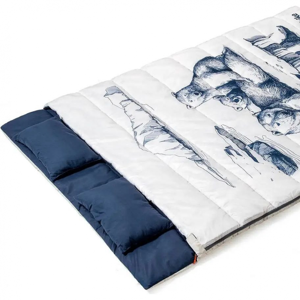 Спальний мішок Double Sleeping Bag with Pillow “Білий ведмідь“ Naturehike NH19S016-D polar bear