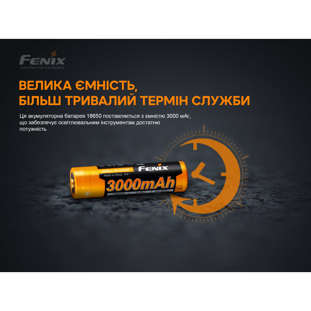 Акумулятор 18650 Fenix (3000 mAh)