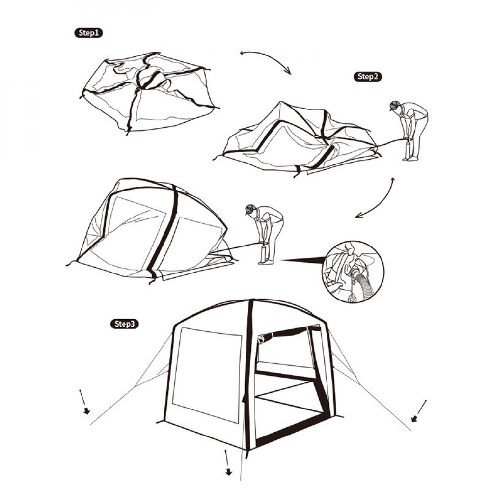 Тент для кемпінгу Naturehike Hexagon Inflatable NH20TM002 380*329*220