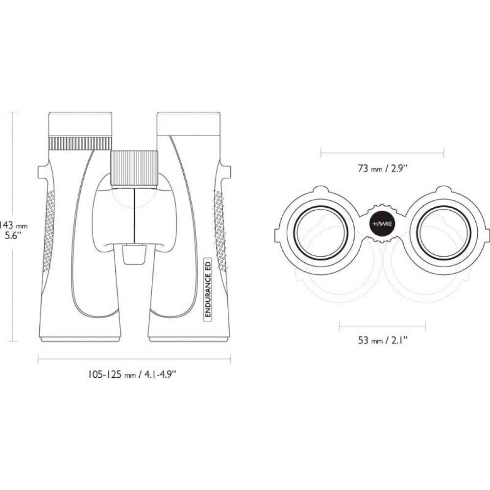 Бінокль Hawke Endurance ED 8х42 black
