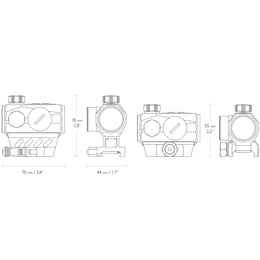 Приціл Hawke Endurance RD 1x25 QR high/low weaver, 3 MOA dot