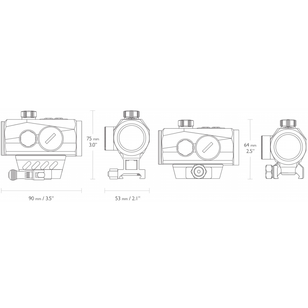 Приціл Hawke Endurance RD 1x30, QR high/low weaver, 3 MOA dot