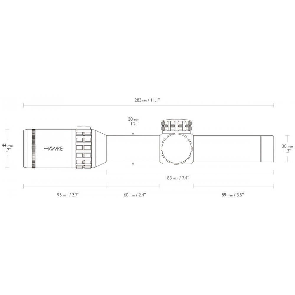 Приціл Hawke Frontier 1-6x24 корпус 30 мм, сітка L4a Dot з підсвічуванням