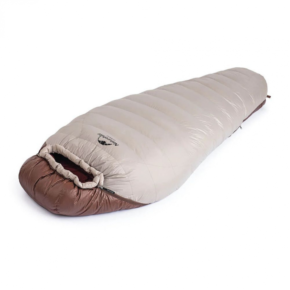 Спальник з натуральним пухом Naturehike Snowbird NH20YD001, p-р L, коричневий 380 г