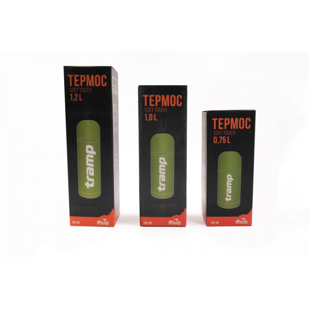 Термос TRAMP Soft Touch 1,2 л, Хакі