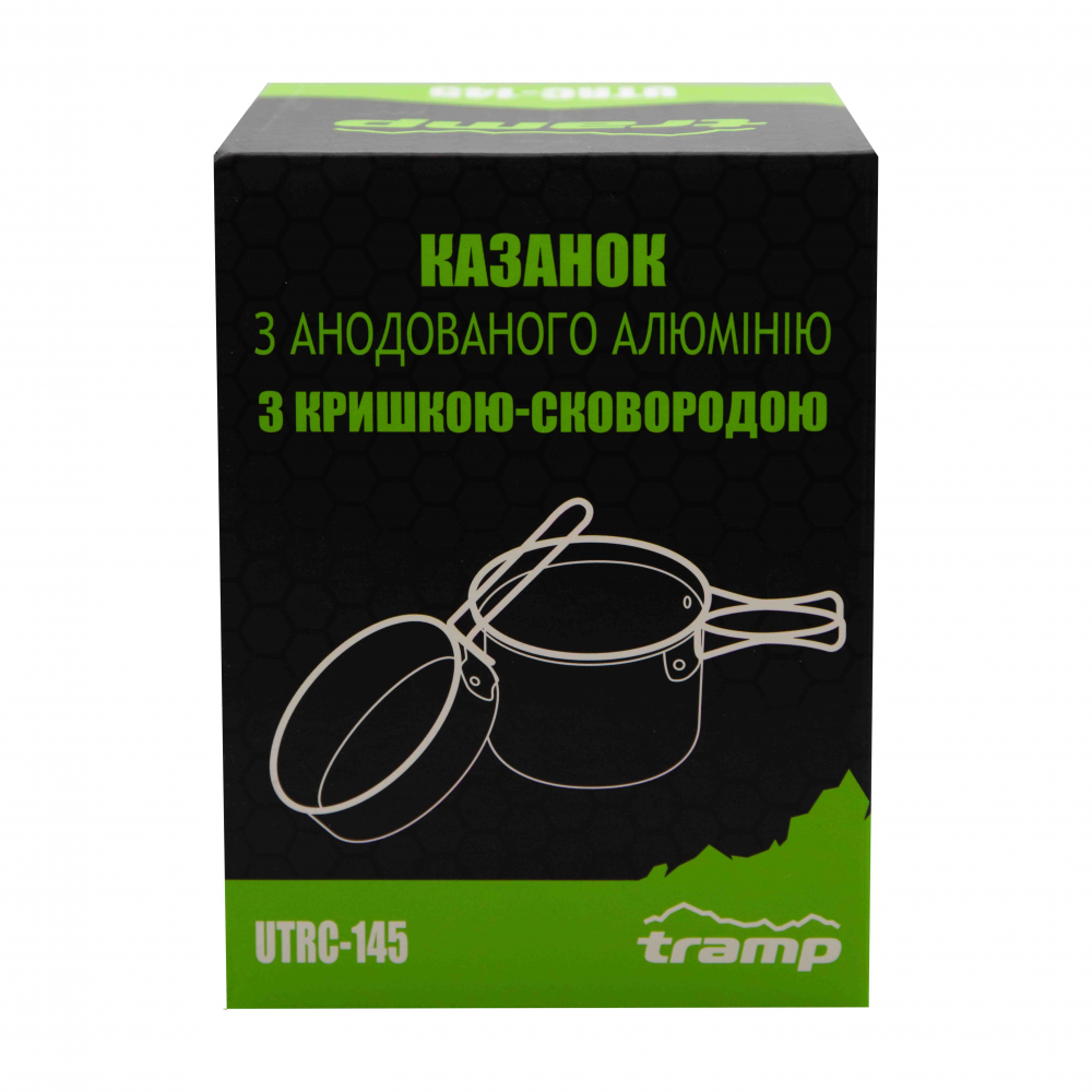 Кастрюля-кружка Tramp анодована з кришкою-сковорідкою 0,9+0,5л UTRC-145 (039)