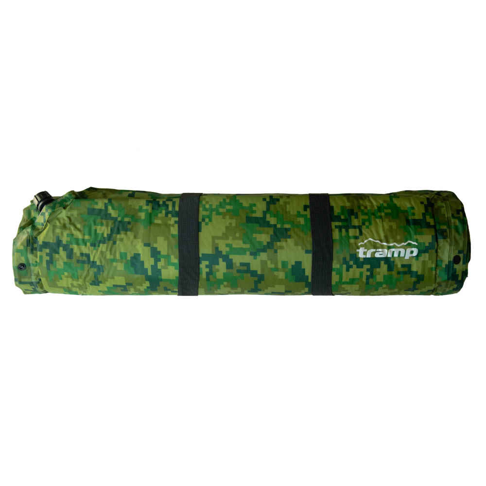 Килимок самонадувний Tramp з можливістю зістібання camo 185х65х5 UTRI-007