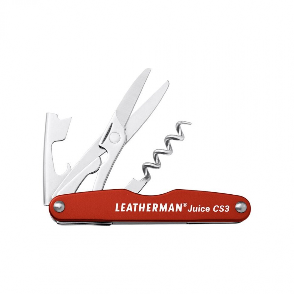 832369 Мультитул Leatherman Juice CS3- Cinnabar orange картонна коробка