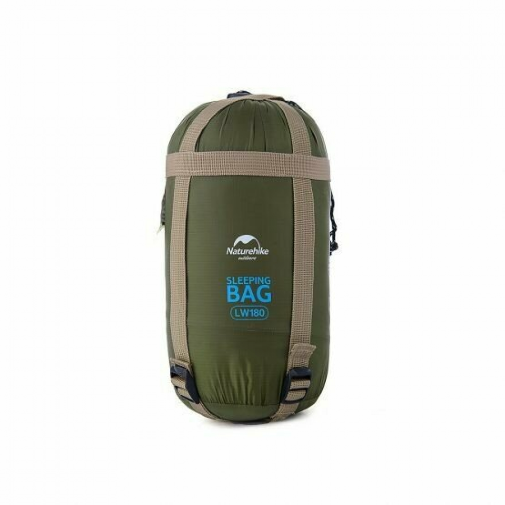 Спальник надлегкий Naturehike Ultra light LW 180 NH15S003-D, (20°C), p-p M, темно-зелений