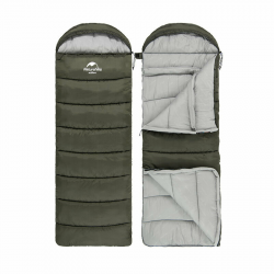 Спальник з капюшоном Naturehike U350 NH20MSD07, Hollow cotton, зелений