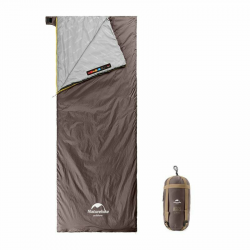 Спальник надлегкий Naturehike Summer LW180 NH21MSD09, (15°C), p-p XL,  коричневий