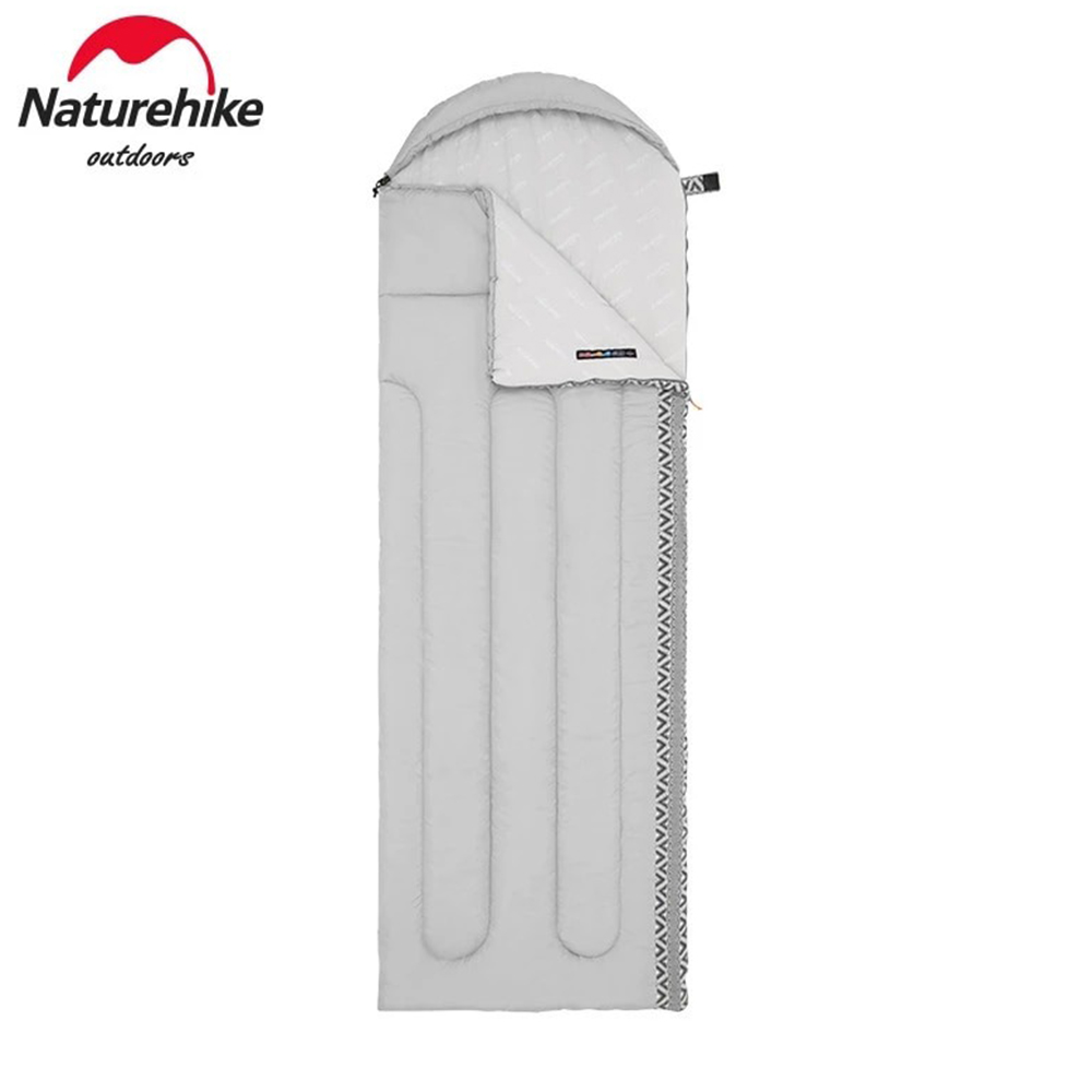 Спальник з капюшоном Naturehike L250 NH21MSD07, (9°C), правий, сірий