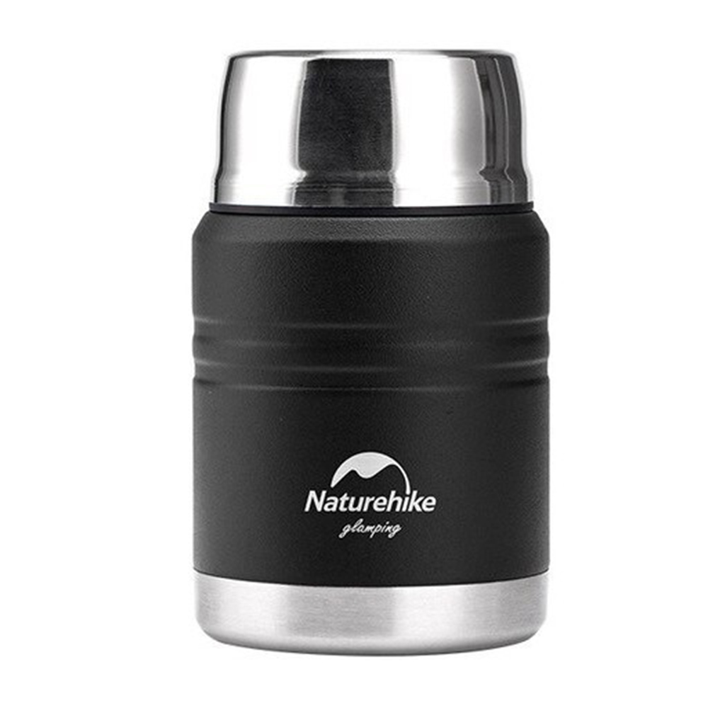 Термос Naturehike Stew beaker NH20SJ041, 304 сталь, 0.5 л, чорний