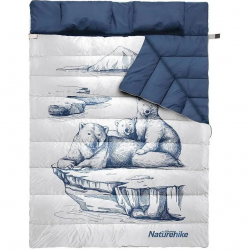 Спальний мішок Double Sleeping Bag with Pillow “Білий ведмідь“ Naturehike NH19S016-D polar bear